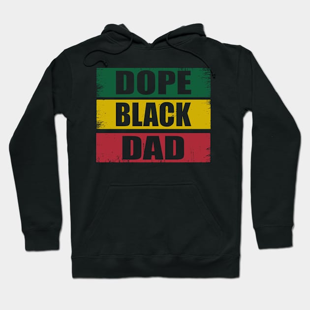 Dope Black Dad Juneteenth African American Pride Freedom Day Hoodie by Teeartspace